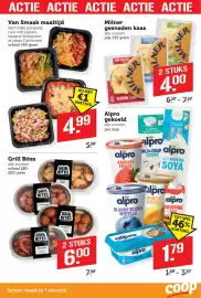 Coop folder week 42 Pagina 7: Milner gesneden kaas €4,00, Grill Bites €6,00