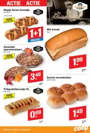 Coop folder week 42 Pagina 9: Hendrickx de Bakker Frikandelbroodje XL €0,69, Hendrickx de Bakker Maple Pecan broodje €0,99