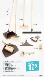 Wibra folder Pagina 9: Stoffer en blik met steel €6,99, Bezem €4,99