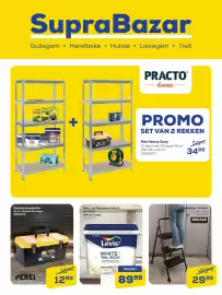 Supra Bazar folder Pagina 1: Muur- en Plafondverf Wit €89,99, Gereedschapskoffer €12,99
