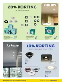 Supra Bazar folder Pagina 5: PHILIPS 20% KORTING op alle inbouwspots. PHILIPS Inbouwspot Dive Zwart, dimbaar IP20, GU10, 5.5