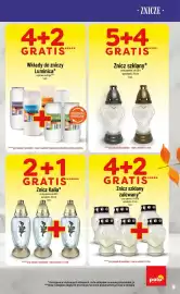 Polomarket gazetka tydzień 41 Strona 5: 4+2 GRATIS Wkłady do zniczy Luminica* wybrane rodzaje*** 1 szt. ***** · ZNICZE · 5+4