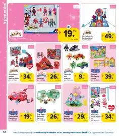 Carrefour folder | Speelgoed Pagina 12: Peppa's Big Family House €39,95, Figuurtje met voertuig €9,95