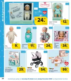 Carrefour folder | Speelgoed Pagina 34: Wandelwagen Maxi-Cosi voor pop €54,95, Ingebakerde pop €11,95