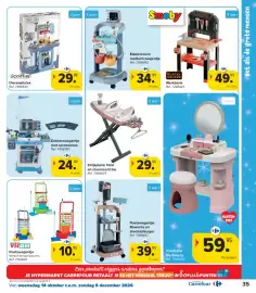 Carrefour folder | Speelgoed Pagina 35: Strijkplank Tefal en stoomcentrale €29,95, Elektronisch medisch wagentje €34,95