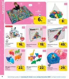 Carrefour folder | Speelgoed Pagina 4: Verkeersmat €6,95, Mijn eerste safaridieren SmartMax €22,95