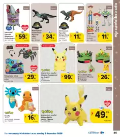 Carrefour folder | Speelgoed Pagina 45: Interactieve knuffel pikachu puppetronic €99,95, Telegeleide robot €29,95