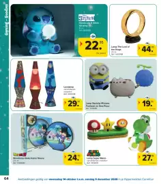 Carrefour folder | Speelgoed Pagina 64: Wandlamp Goku Kame House €24,95, Lamp Squishy Minions, Pusheen en One Piece €19,95