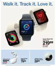 Catálogo Target semana 42 Página 16: AirPods Pro 3 €199,99, Apple Watch SE €219,99