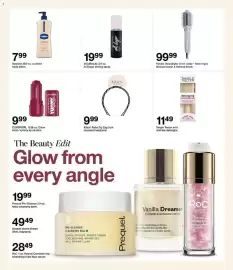 Catálogo Target semana 42 Página 25: Vaseline vanilla comfort body lotion €7,99, MCoBeauty All Dayer setting spray €19,99