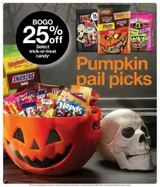 Catálogo Target semana 42 Página 4: MANES Ruth 100 GRAND 75 PIECES erfinger CRUNCH BOGO 25% Select off trick-or-treat candy*