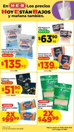 Folleto HEB semana 41 Página 7: Hill Country Fare Queso Mozzarella Rallado €4.990,00, H-E-B camarón con cáscara €135,00