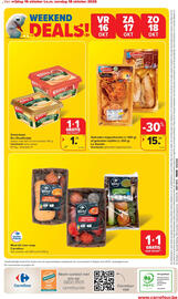 Carrefour Market folder week 42 Pagina 28: Gebraden kippenbouten of gebraden kipfilet €15,39, Smeerkaas Eru Goudkuipje €1,39