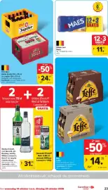 Carrefour Market folder week 42 Pagina 23: Krat bier Stella Artois €24,00, Bier Leffe €14,39