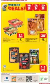Carrefour Market folder week 42 Pagina 28: Gebraden kippenbouten of gebraden kipfilet €15,39, Smeerkaas Eru Goudkuipje €1,39