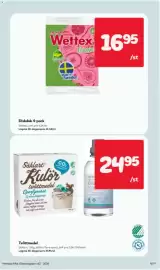 Hemköp reklamblad vecka 42 Sida 14: Wettex diskduk €16,95, Såklart Kulör tvättmedel €24,95