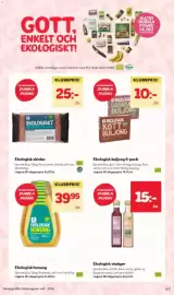 Hemköp reklamblad vecka 42 Sida 9: Garant ekologisk honung €39,95, Garant ekologisk vinäger €15,00