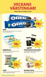 Tempo reklamblad vecka 42 Sida 5: Gårdschips chips €22,00, Dazzley muffins €22,00