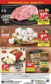 Delikatesy Centrum gazetka tydzień 42 Strona 40: Ser Królewski Sierpc €3,29, Pieczarki €9,99