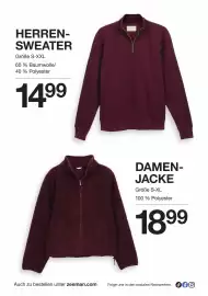 Zeeman Prospekt Seite 10: Herren-Sweater Zeeman €14,99, Damen-Jacke €18,99