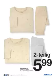 Zeeman Prospekt Seite 3: 2222 ZEEMAN 80/9-12 ZEEMAN 80/9-12M ( Babypyjama Größe 74-86/6-18M 2-teilig 599 95% Baumwolle/5%