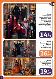 Folleto Alcampo Página 2: Disfraz: zombie repelente, draculina, happy ghost o payaso tardao €16,99