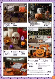 Folleto Alcampo Página 9: Guirnalda happy halloween €3,50, Calavera ojos poliresina €7,50