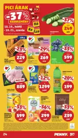 PENNY akciós újság hét 42 Oldal 28: Kígyóuborka €249,00, Jardinelle Őszibarack Befőtt Light Szirupban €599,00
