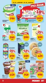 PENNY akciós újság hét 42 Oldal 3: SISSY TRAPPISTA SAJT €1.825,00, Delma Szendvics Margarin €799,00