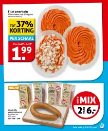 Hoogvliet folder week 42 Pagina 11: Kies & Mix verse rookworst €6,00, Alle Filet americain €1,99