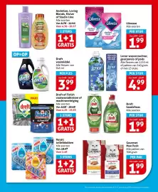 Hoogvliet folder week 42 Pagina 24: Alle Dreft handafwas €1,99, Lenor wasverzachter, geurparels of pods €4,99