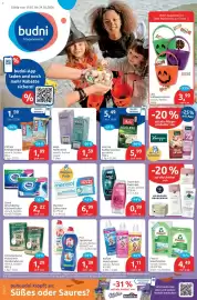 Budni Prospekt woche 43 Seite 1: Zewa Wisch&Weg Küchentücher €2,22, Duschdas Duschgel €0,99
