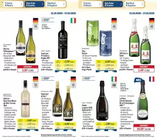 METRO Prospekt woche 42 Seite 17: Valdo Lugana DOC Spumante €7,99, Edition Gourmet Blanc de Noir Cuvée QbA €3,49