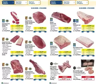 METRO Prospekt woche 42 Seite 2: Argentinische Rinder-Steakhüfte €20,49, PRO TRACE Rinderbrust ohne Knochen €12,49