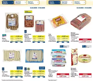 METRO Prospekt woche 42 Seite 7: Géramont Weichkäse €2,14, METRO Chef Bratwurst €0,94