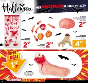 Trafic folder Pagina 6: Bloedige deurdecoratie €2,99, Bloedige decoratiehersen €2,79
