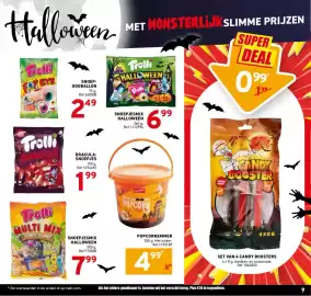 Trafic folder Pagina 9: Snoep-oogballen €2,49, Dracula-snoepjes €1,99