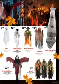 Euroshop folder Pagina 11: Gezichtsloze geest €12,50, Spook hangdeco €3,35