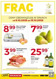 Frac gazetka tydzień 41 Strona 1: Gruszka import €7,99, Jaja z wolnego wybiegu 10M €8,99