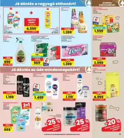 Interspar akciós újság hét 42 Oldal 15: BABA Tusfürdő €1.499,00, Axe dezodorspray €1.199,00