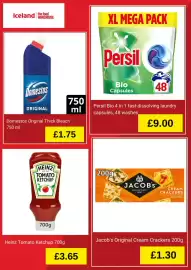 Homebase catalogue Page 4: Heinz tomato ketchup €3,65, Jacob's original cream crackers €1,30