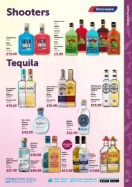 Bestway leaflet Page 37: Aftershock €13,49, Jose Cuervo Especial Tequila €15,49