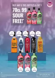 Bestway leaflet Page 6: 6 BUY ANY 6 70CL BOTTLES & GET 1 70CL 99 SOUR FREE!* 99 SOUR SOUR SOUR 99 99 CHERRY RASPBERRY APPLE