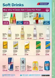 Bestway leaflet Page 69: Red Bull energy drink original €24,49, Fever-Tree ginger ale €16,49