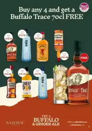 Bestway leaflet Page 7: MULTI BUY Buy any 4 and get a Buffalo Trace 70cl FREE 755771 70cl 24164 70cl £11.79 588139 £18.79