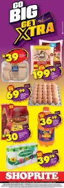 Shoprite catalogue Page 1: Fresh chicken brooi pack €39,00, Goldi - frozen chicken mixed portions €199,99
