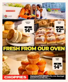 Choppies catalogue Page 19: COCKTAIL Scones €14,99, CREAM Buns €12,99