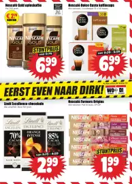 Dirk folder week 42 Pagina 15: Lindt Excellence chocolade €2,99, Nescafé Gold oploskoffie €6,99
