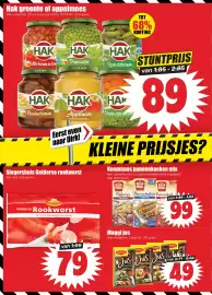 Dirk folder week 42 Pagina 2: Slagershuis Gelderse rookworst €0,79, Koopmans pannenkoeken mix €1,99