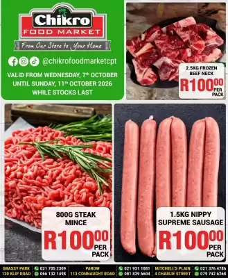Chikro Food Market (valid until 11-10)